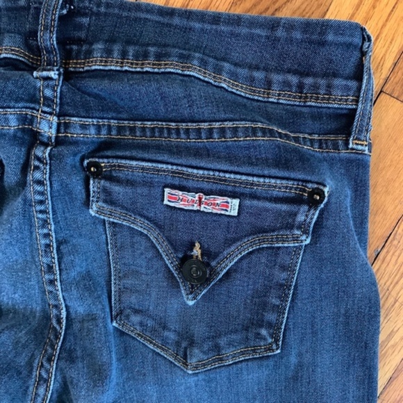 Hudson Jeans Denim - Hudson Ginny Straight Wash Blue Flap Pocket Jeans